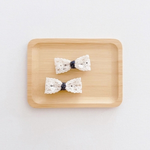 Girl Hair Clip Bow Lace Pair (GHP6341)